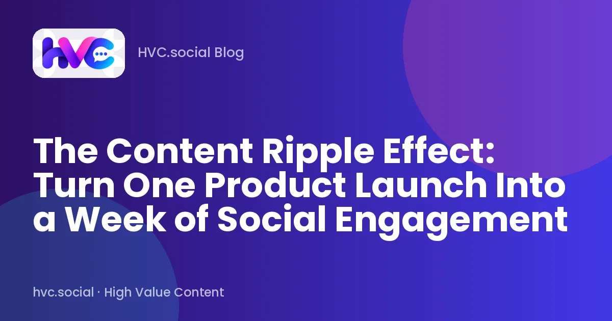 The Content Ripple Effect: Turn One Product Launch Into a Week of Social Engagement